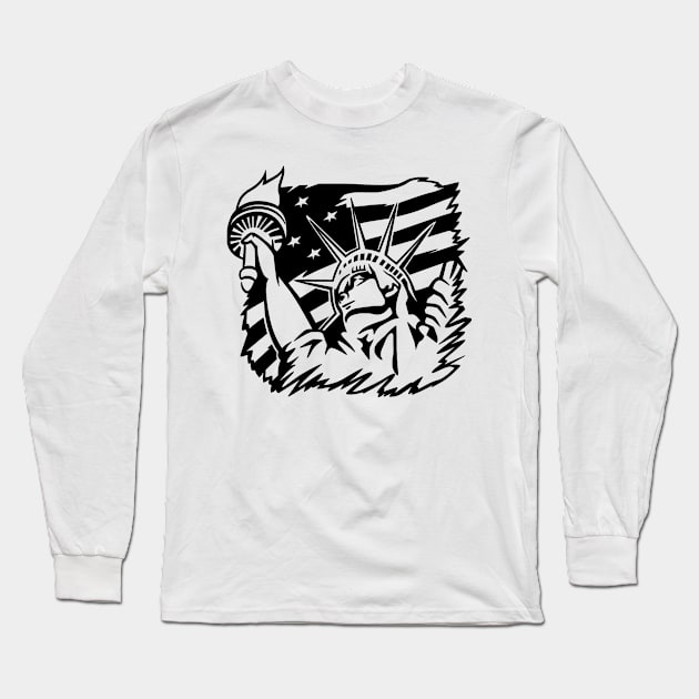 lady liberty Long Sleeve T-Shirt by baikteman